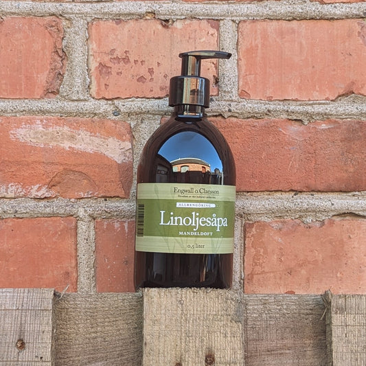 Linoljesåpe 0,5 liter - mandelduft